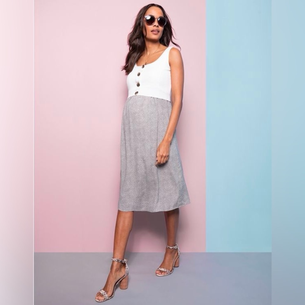 Seraphine Double Layer Maternity/Nursing Dress Size 8 NWT